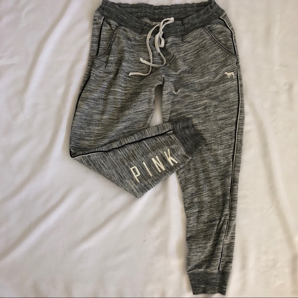 PINK Victoria's Secret Pants - Victorias Secret PINK Joggers Gray Sweatpant Large